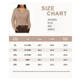 thumbnail image 3 of TIYOMI Ladies Plus Size Khaki Polo Shirts Fall Long Sleeve 4X Tops Collared V Neck Shirts Knitting Work Pullover Casual Basic Office Tee Spring Winter Tunics 4XL 24W 26W, 3 of 4