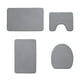 thumbnail image 2 of Nuevo juego de alfombras para el baño, base antideslizante de látex, superficie lisa y plana, gris, 2 of 9