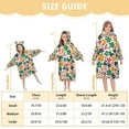 thumbnail image 4 of FORMRS Wearable Blanket Hoodie with Sleeves for Kids Cozy Flannel Sweatshirt, Floral Blooms, 4 of 7