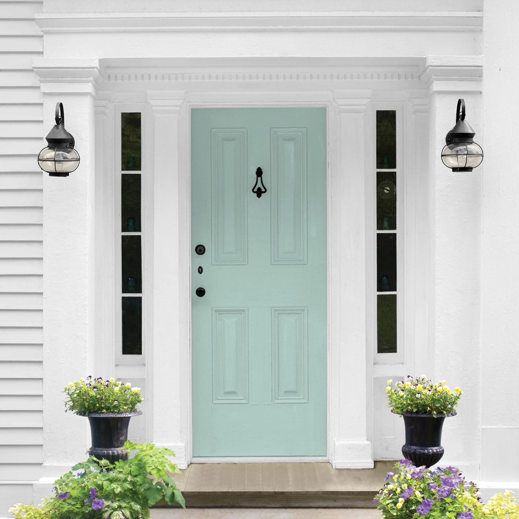 Glidden One Coat Copenhagen / Green Semi-Gloss Exterior Paint with Primer, 1 Gallon