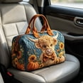 thumbnail image 6 of Cow Plaid Print Travel Duffel Bag Large Capacity Weekender Tote Shoulder Bag for Women Gym Weekend, 6 of 7