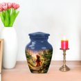 thumbnail image 7 of JAGASY Teddy Bear Urn for Human Ashes Keepsake - Fireflies Forest Trees Decorative Urns for Couple - Blue Small Urn for Ashes Adult Male - Mini Memorial Urns for Husband & Wife - (3 Inch), 7 of 7