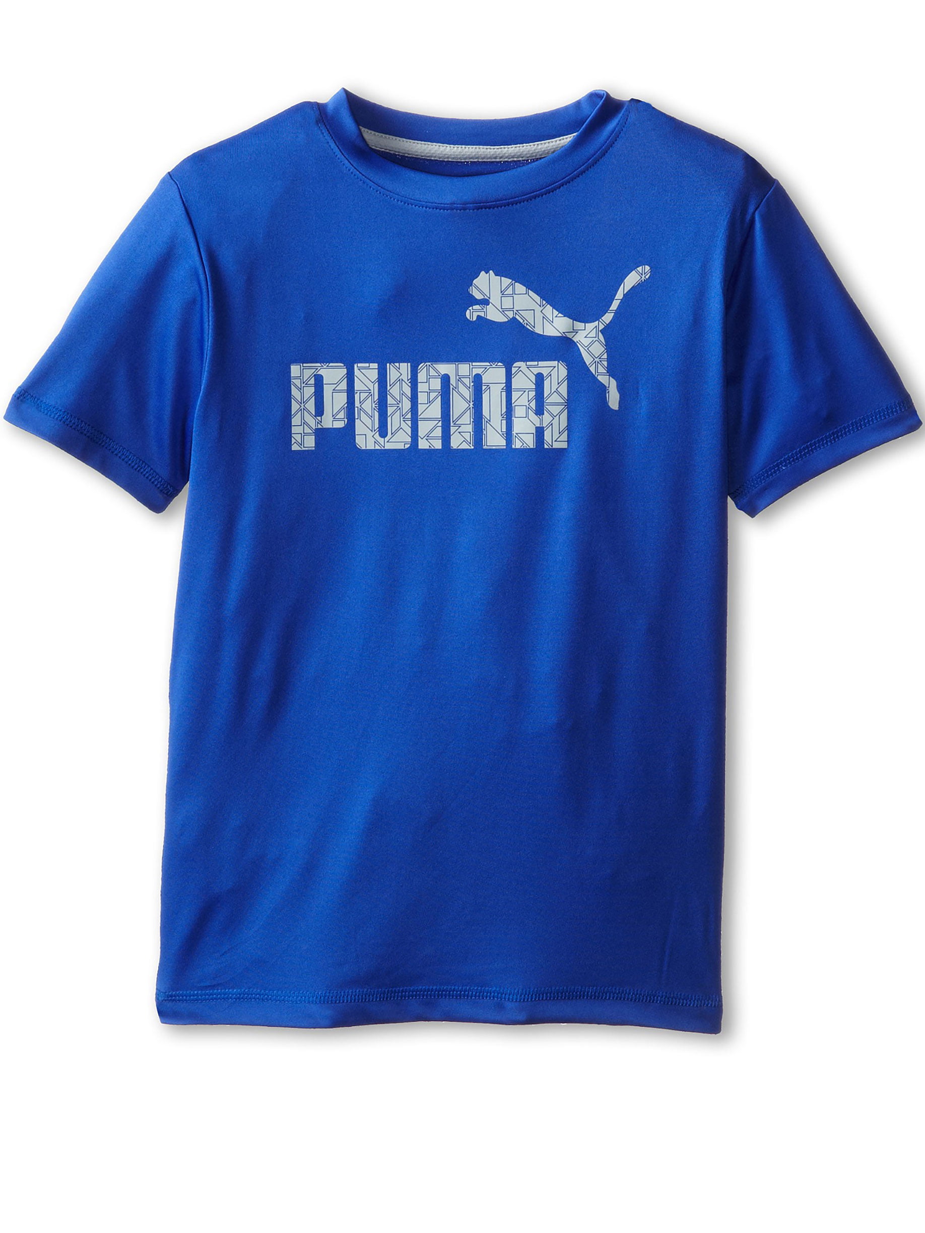 PUMA Big Boys T-Shirt Dry Moisture Short T Medium, Blue - Walmart.com