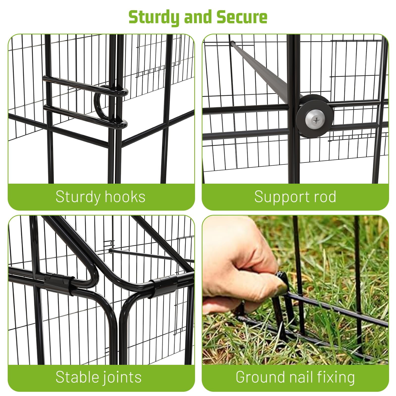 2025 New Metal Chicken Cage, Poultry Cage with Waterproof Cover, Duck Coops, Outdoor Large Walk-in Coops, for Outdoor, Farm
