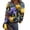 Dark Purple, variant on Underscrub for Women Dressy Casual Ribbed Knit Crew Neck Tops Watercolor Floral Print Long Sleeve Slim Fit Stretchy Layering Blouse For Daily Office