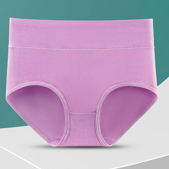 LVHAOGJOB Comfort Underwear for Women Tummy Control Brief 100% Cotton High Waisted Soft Plus Size Ladies Pants