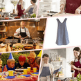 thumbnail image 5 of Linen Cross Back Kitchen Cooking Aprons for Women with Pockets Cute for Baking Painting Gardening Cleaning, 5 of 5