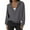 Dark Gray, variant on UJNDER Women's Zip Up Sweatshirt Solid Color Stand Collar Cropped Pullover Long Sleeve Casual Dark Gray M