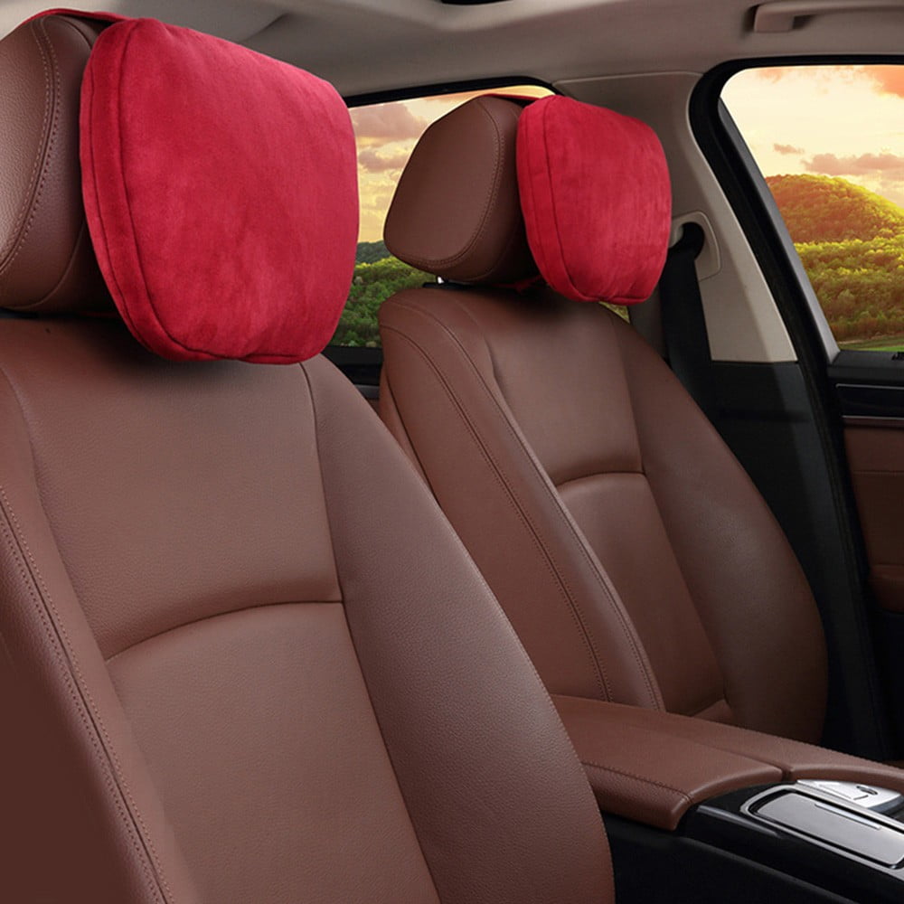 1Pair Car Headrest Soft Pillow Neck 