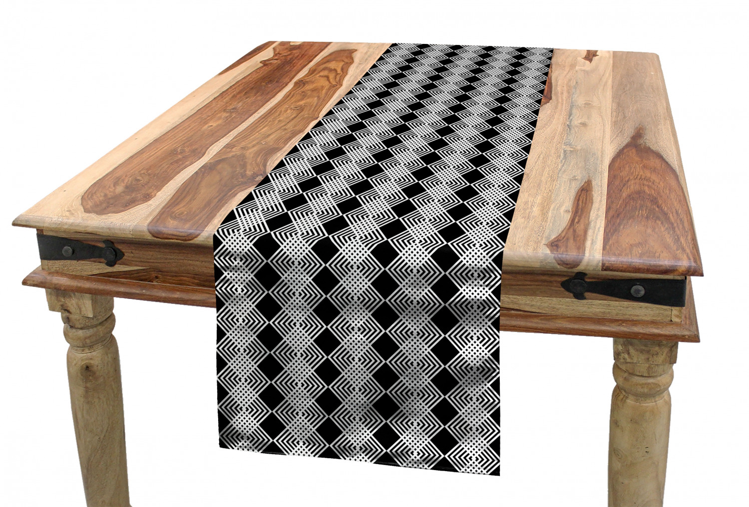 Geometric Table Runner, Geometric Composition of Rhombus Concentric