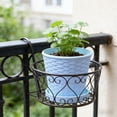 thumbnail image 4 of AYktou Imitation Wickerwork Planters, 3.9×3.7 Inch Flower Pots Outdoor & Indoor Planting Round Flowerpot with Drainage Hole & Saucer Modern Decorative Planter for Balcony Garden Home Decor, White, 4 of 6