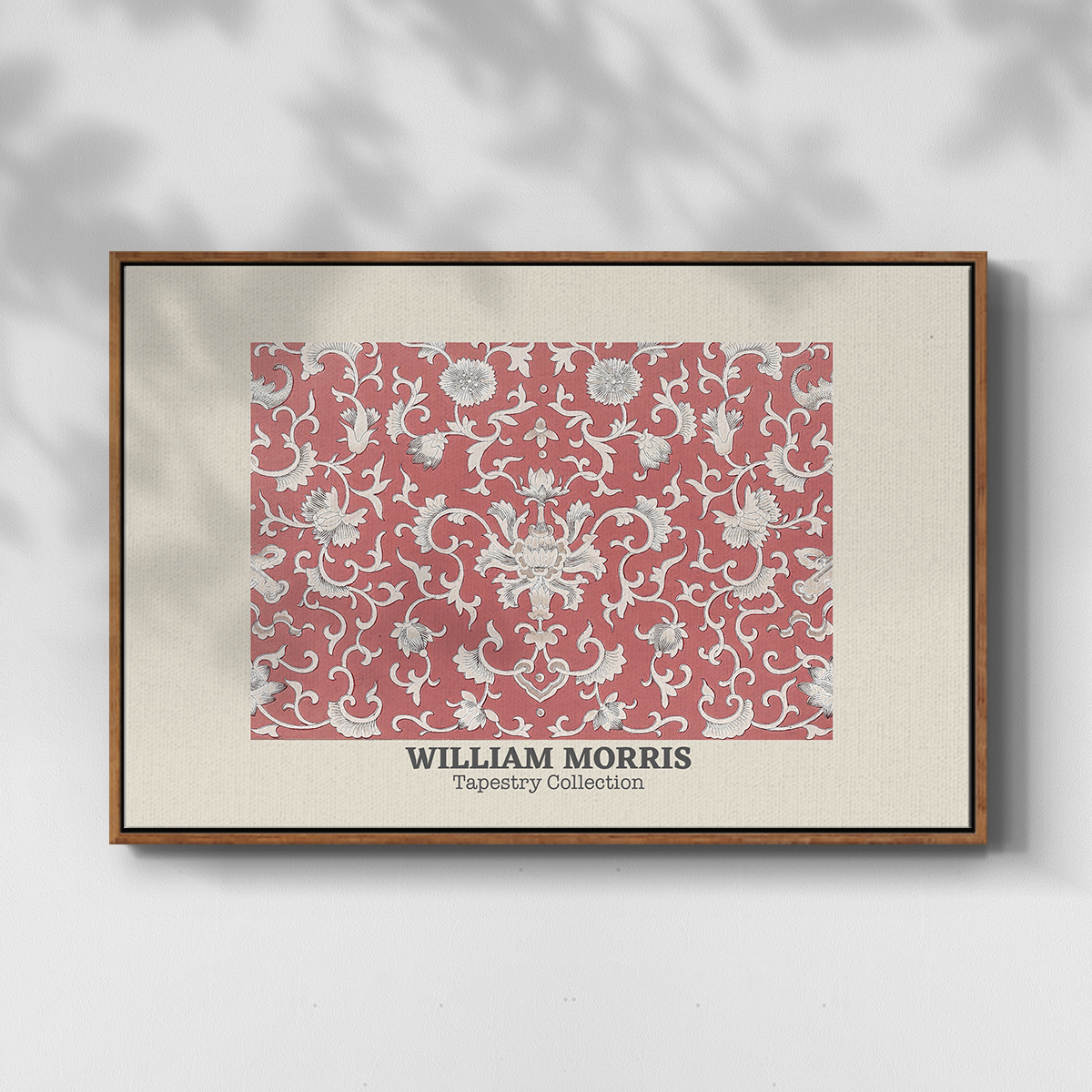 Vintage Abstract Print-LI Framed in Walnut Wood Gallery Wrapped Canvas 25 in. x 37 in.