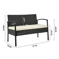 thumbnail image 2 of Manhattan Comfort Noli 4-Piece Rattan Patio Conversation Set in Gray/Cream, 2 of 5