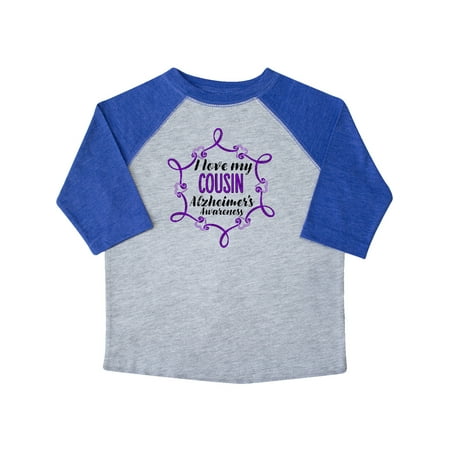 

Inktastic I Love My Cousin Alzheimer s Awareness with Purple Hearts Gift Toddler Boy or Toddler Girl T-Shirt