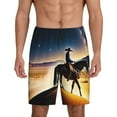 thumbnail image 1 of Fotbe Azure Sky Western Desert Cowboy Pantalones Cortos de Pijama para Hombre, Ropa de Dormir, Pantalones de Pijama Cortos para Hombre-Large, 1 of 6