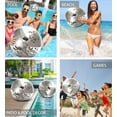 thumbnail image 4 of POZA 2 Silver Inflatable Beach Balls - Luxurious Blow Up Beach Ball with Sparkly Silver Confetti, Heavy Duty Vinyl Pool Balls For Kids and Adults, UV Resistant Pool Balls for Swimming Pool or Beach, 4 of 8
