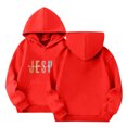 thumbnail image 2 of JUMEYU Hoodie for Girls Girl's Casual Hoodie Pattern Print Loose Fit Pullover Sweatshirt 4T 5T (Red,4-5 Years), 2 of 6