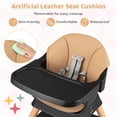 thumbnail image 5 of Costway 9-in-1 Kids Table & Chair Set with Solid Wood Legs, Removable Dishwasher-Safe Tray Coffee + Black, 5 of 6