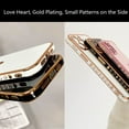 thumbnail image 3 of Compatible for iPhone 11 Pro Max Case Plating Love Heart Phone Case, Fun Cute Side Small Pattern Soft TPU Airbag Anti-Fall Shockproof Camera Protective Electroplated Case - Black, 3 of 6