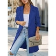 thumbnail image 6 of PRETTYGARDEN Women's 2025 Spring Fall Long Blazer Jackets Long Sleeve Lapel Pockets Loose Fit Work Casual Blazers Outerwear, 6 of 9