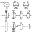 thumbnail image 2 of 70pcs Piercing Kit Stainless Steel Opal Lip Nose Tongue Tragus Cartilage Eyebrow Belly Rings Piercing Jewelry, 2 of 4
