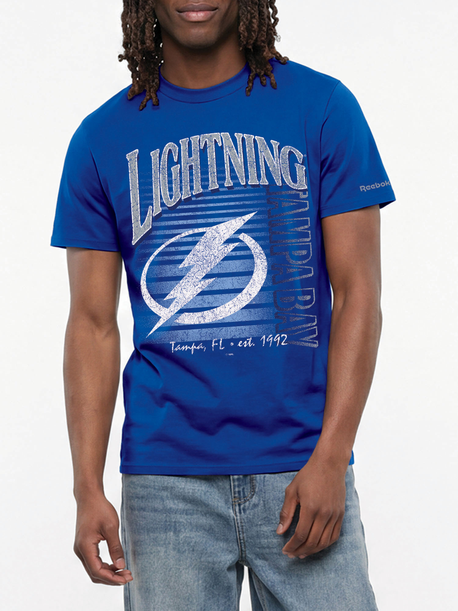 Tampa Bay Lightning Reebok Mens Crew Neck Short Sleeve T-Shirt