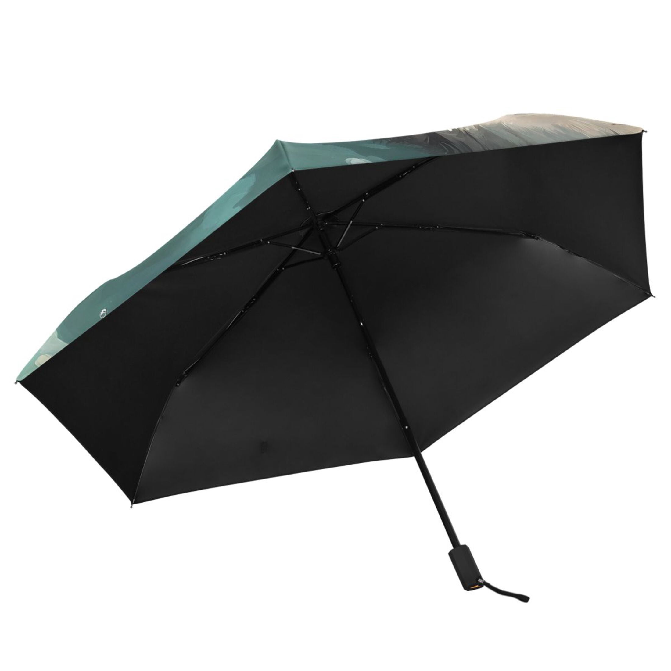 Cat Floating in Water Compact Sun Umbrella Windproof Travel Umbrellas for Rain Strong Portable UV Protection