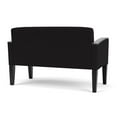 thumbnail image 3 of Belmont Lounge Lobby Reception Waiting Loveseat / Black Steel Legs / Black, 3 of 5