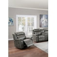 thumbnail image 4 of 1pc Power Motion Recliner Chair Only Modern Classic Slate Blue Leatherette Reclining Living Room Furniture, 4 of 6