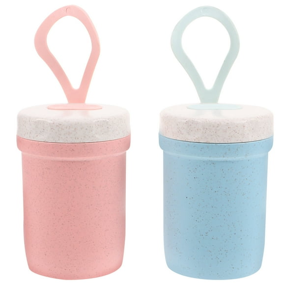 Milisten Reusable Cereal Yogurt Cup Breakfast Cup Co Workers Pink 2pcs