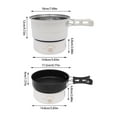 thumbnail image 2 of Miumaeov Portable Electric Hot Pot with Grill Multi-Functional Frying Pan Steamer and Noodle Cooker 1.6L Mini 110V 500W Non-Stick Cooker Travel Pot for Steak Pasta Soup Egg Pancake, 2 of 11