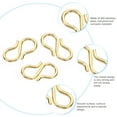 thumbnail image 3 of Uxcell 13x4mm S Hook Clasp, 50Pcs 304 Stainless Steel Jewelry Clasp Connector, Gold, 3 of 6