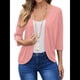 thumbnail image 1 of Cárdigan para Mujer, Cuartos, Color Liso, Informal, Chaqueta Corta, 2025 Rosa M, 1 of 9