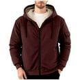 thumbnail image 4 of Hipattires Mens Fleece Sweatshirts,Hooded Hoodies for Men,with Pockets Zipper Lined,Jackets, 4 of 10