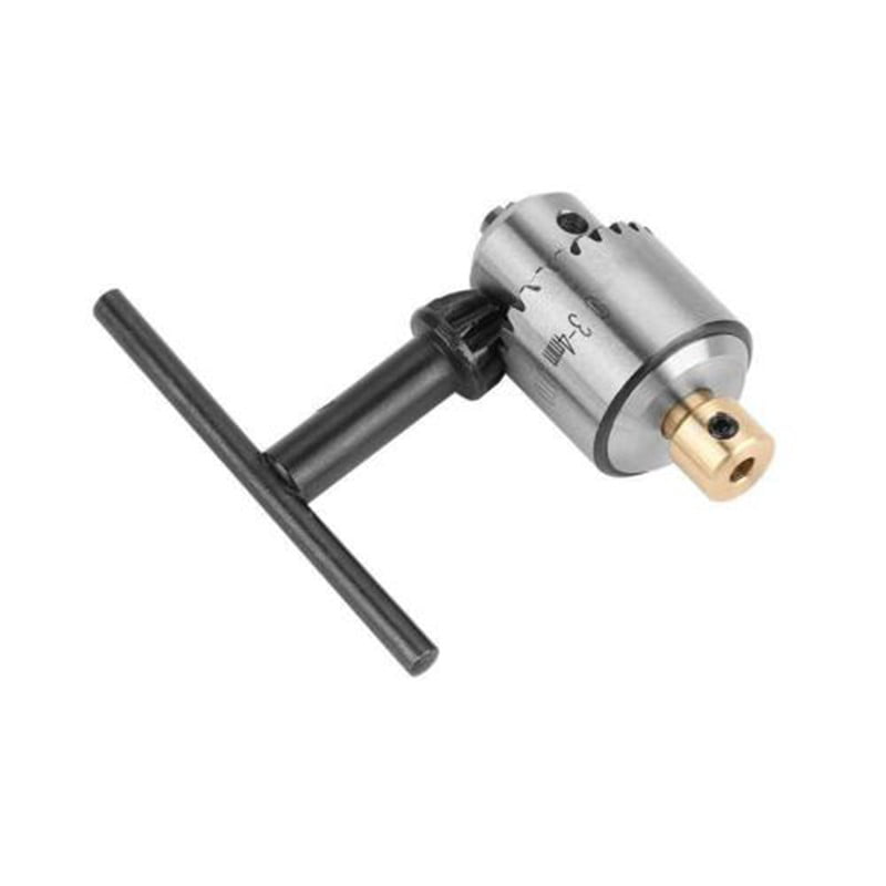 4x Micro Motor Drill Chuck Clamp 0.3-4mm Taper w Key 3.17mm Shaft Connecting Rod 
