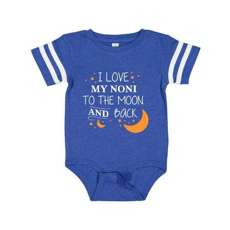 

Inktastic I Love My Noni to the Moon and Back Gift Baby Boy or Baby Girl Bodysuit