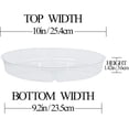 thumbnail image 2 of OAKBAY 10 Pieces of 10 inch Clear Plastic Plant Saucer Drip Trays for pots (10"), 2 of 4