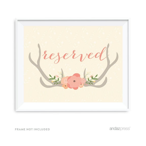 Reserved Woodland Deer Wedding Party Signs