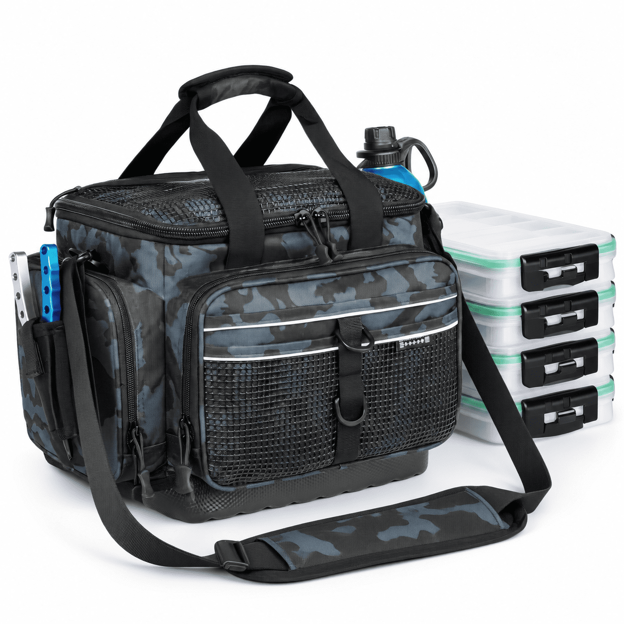 Waterproof Fishing Tackle Bag With One Bag With 4*3600 Boxs Lure Organizer