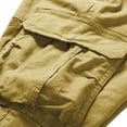thumbnail image 6 of miqiqism Mens Military Cargo Tactical Pants with Pockets Man Ripstop Stretch Cotton Relaxed Fit Trousers Outdoor Solid Color Hiking Pants,Yellow,Small, 6 of 6