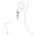 thumbnail image 3 of Bling Jewelry Womens Bridal Wedding Dangle Earrings Crystal Flower Bow Chandelier Pink or Silver, 3 of 5