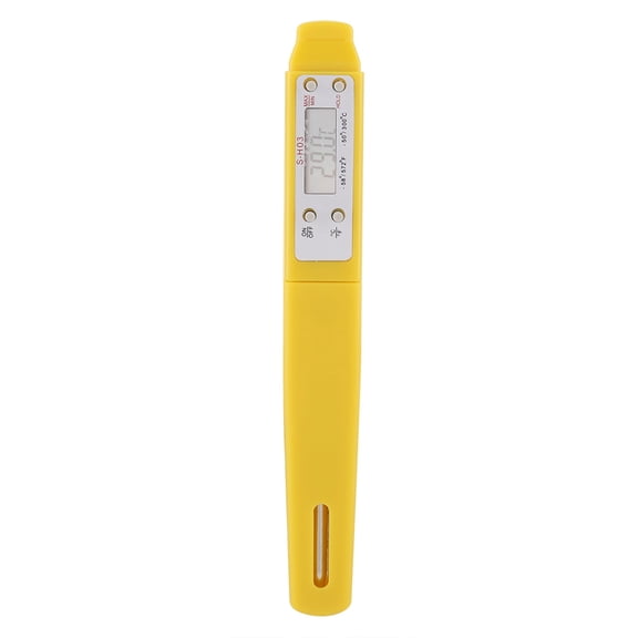 Falleo Clearance 1Pc Instant Reading Digital Food Thermometer Kitchen Cooking BBQ Meat Probe(Yellow)