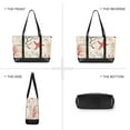 thumbnail image 6 of FORMRS Canvas Laptop Tote Bag for Women with 15.6" Computer Compartments Shoulder Handbag, Light Starfish, 6 of 7