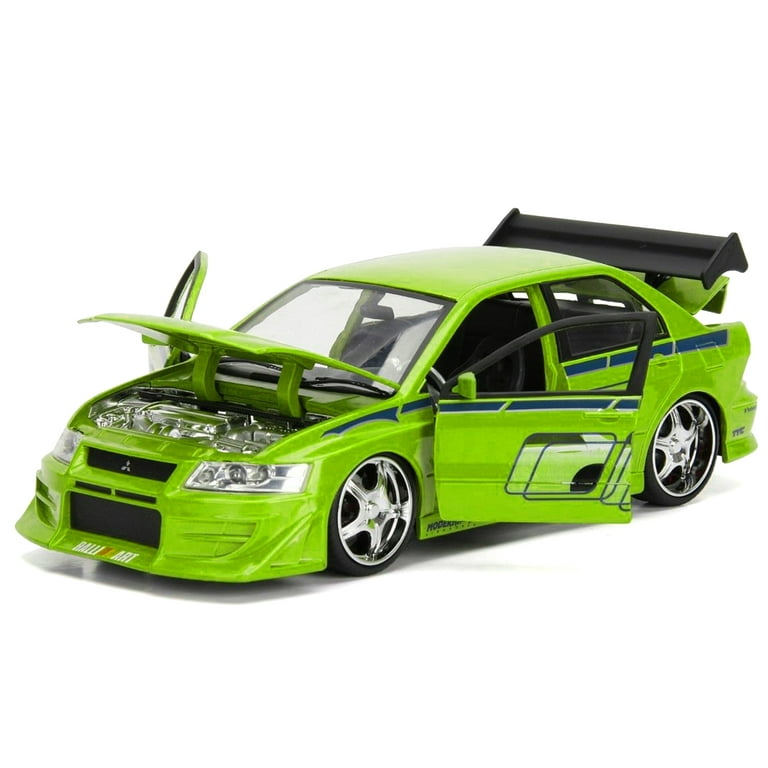 ミニカー FAST&FURIOUS Lancer vs Camaro Fast & Furious Brian's Mitsubishi Lancer Evolution VII Kids