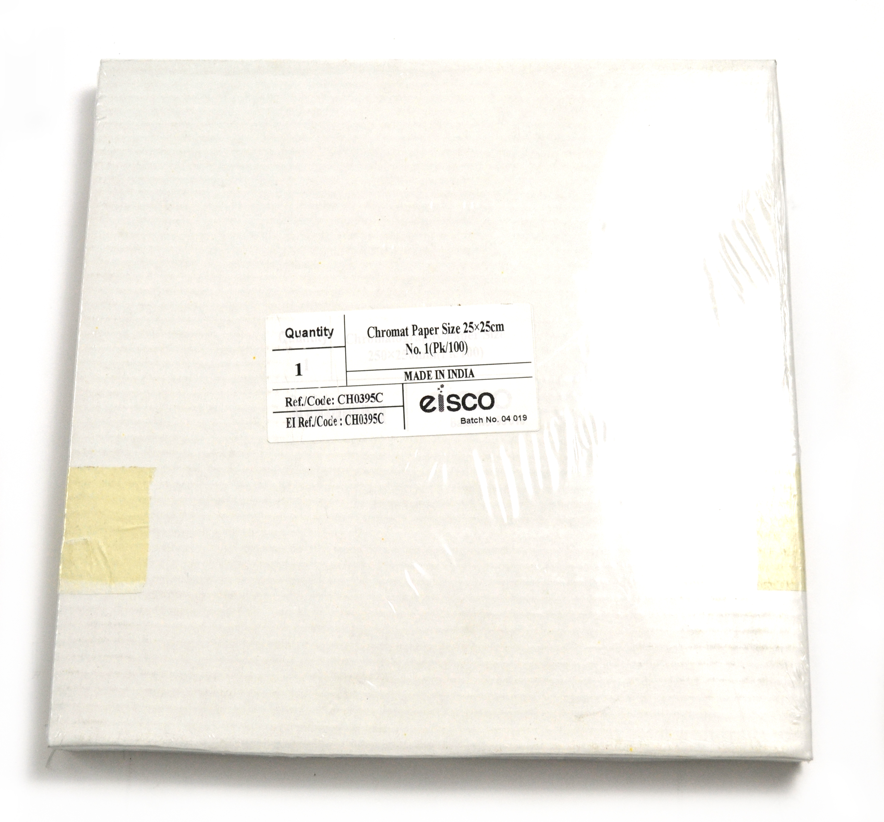 Eisco Labs Chromatography Filter Paper Sheet 25cm x 25cm (9.84" x 9.84") Pack of 100