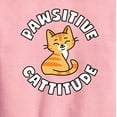 thumbnail image 2 of Pawsitive Cattitude  - Toddler And Youth Crewneck Fleece Sweatshirt, 2 of 5