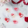 thumbnail image 5 of Cook with Color 6 Piece Silicone Valentine’s Day Straw Topper Set, Reusable Straw Covers for Standard Straws, 5 of 5