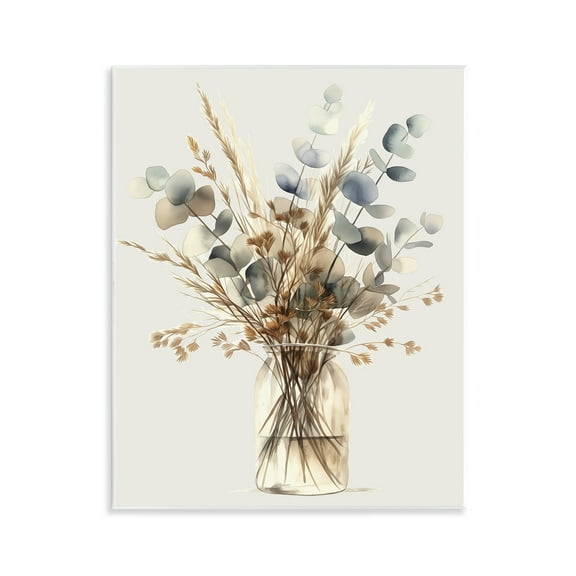 Stupell Industries Opaque Eucalyptus Bouquet Plants & Flowers Painting Unframed Art Print Wall Art, 11 x 14