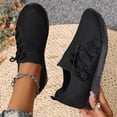 thumbnail image 5 of Pandaie Slip on Sneakers Women Walking Shoes Side Lace up Tennis Lightweight Breathable Mesh Nurse Orthopedic Workout Gym Sport Shoes (Black,6), 5 of 7