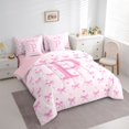 thumbnail image 3 of Homewish Initial P 7-Piece Reversible King Comforter Set for Kids, Princess Design, 3 of 8